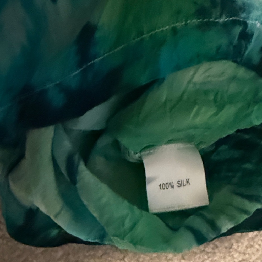Tie-Dye Wide-Leg silk Pants - Picture 3 of 3